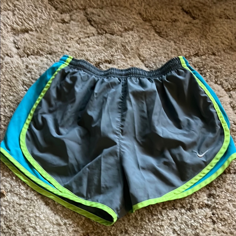 Nike Women's Athletic Shorts - Gray and Blue